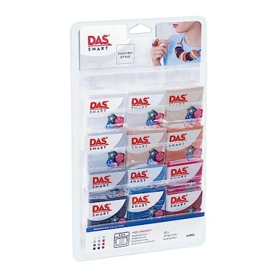 Image de DAS Smart Pâte polymère à cuire au four Assortiment tons chauds / froids 12 x 28.5g