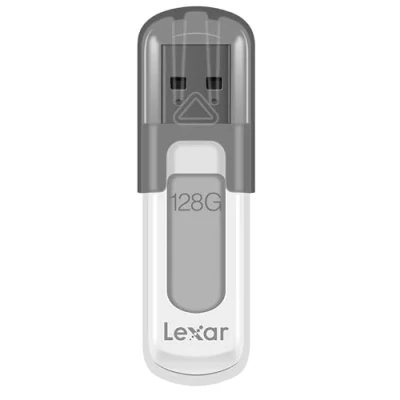 Image de Lexar JumpDrive V100 lecteur USB flash 128 Go Type A 3.2 Gen 1 (3.1 1) Gris, Blanc Neuf