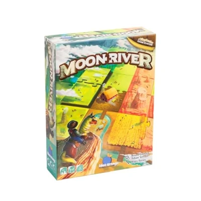 Image de Blue Orange Moon River Jeu de société et réflexion Domino tuile à partir 8 Ans
