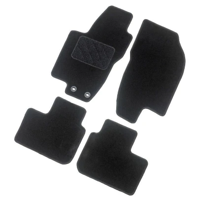 Image de AutoStyle TM CH515 Ensemble de tapis sol Textile avant et arrière 4 noir