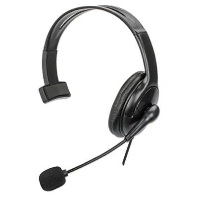 Image de Manhattan 180849 écouteur/casque Avec fil Arceau Bureau/Centre d&#039;appels USB Type A Noir Neuf