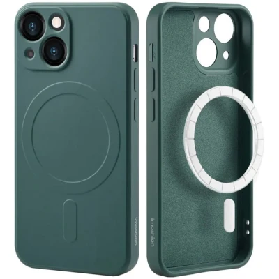Image de Coque Souple IMOSHION iPhone 13 Mini Vert foncé MagSafe Mat