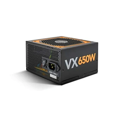 Image de NOX XTREME PRODUCTS Alimentation PC 650W URANO VX NXURVX650BZ 650W, 80 plus bronze certifié, Ventilateur de 120 mm avec contrôle PWM, Câbles plats et extra longs, Noir