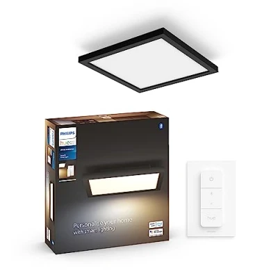 Image de Philips Hue White Ambiance, plafonnier LED connecté Aurelle, compatible Bluetooth, 19W, fonctionne avec Alexa, Google Assistant et Apple Homekit