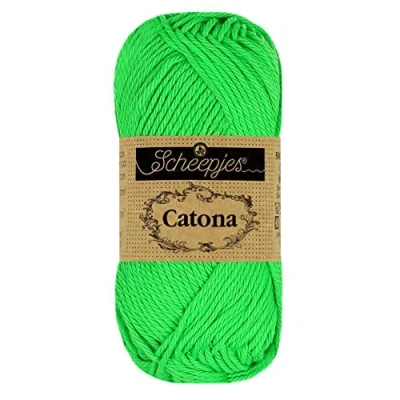 Image de Scheepjes Catona 602 Néon Vert Fil 1x10g