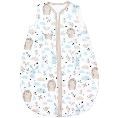 Image de TupTam Gigoteuse d&#039;été pour Bébé certifié OEKO TEX sans manches 0.5 TOG, Aigle Lièvre Beige De menthe, 104 110
