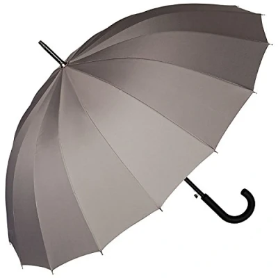 Image de VON LILIENFELD® Parapluie Automatique Femme Homme Diamètre : 103 cm Stable 16 Baleines Segments Devon gris