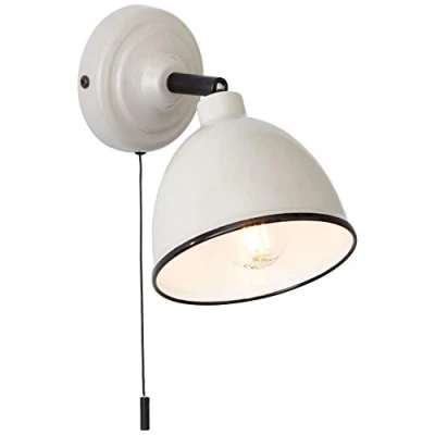 Image de BRILLIANT lampe Telio applique murale interrupteur à tirette gris/taupe 1x D45, E14, 28W, adapté aux lampes suspension (non inclus) Échelle A ++ E Avec