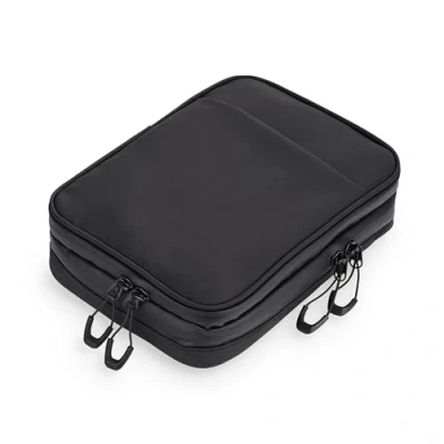 Image de Pochette pour câbles avec Compartiments à Fermeture glissière TROIKA Black Connected 2 intérieurs Poches en Filet et Sangles élastiques Les Accessoires (Every Day Carry)