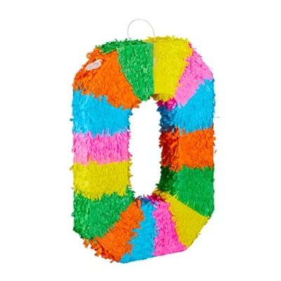 Image de Relaxdays Pinata Chiffre 0, 10025189_912, Coloré, 0