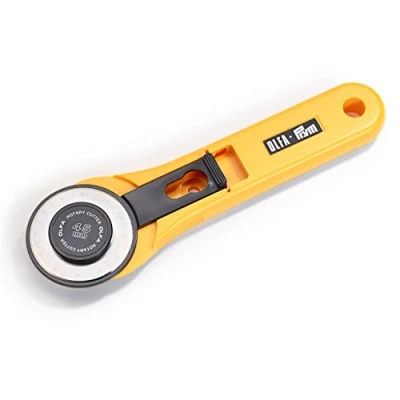 Image de Prym Couteau Rotatif Maxi pour patcchwork. Lame 45 mm Jaune, Cutter