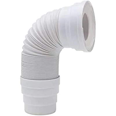 Image de Wirquin 71260001 Pipe wc extensible à armature métallique, longue, push fit, coller pour évacuation toilette, blanc