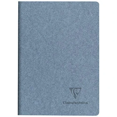 Image de Clairefontaine 83517C Un Carnet Piqué Cousu Fil couverture papier Jeans A6 10,5x14,8 cm 96 Pages Lignées Ivoire 90g Avec Rabat Collection Jeans&amp;Cocoa