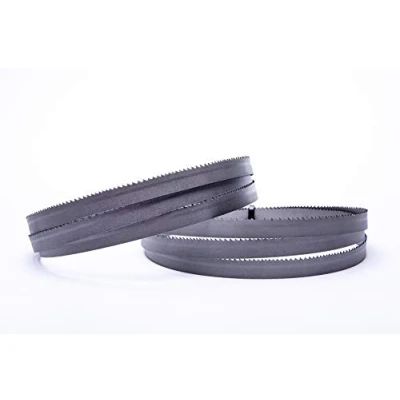 Image de Lot de 2 lames scie à ruban Encut haute performance 1440 x 13 0,65 mm, 10 14 dents par pouce bimétallique M42 ex. pour FEMI NG120XL, ABSNG120, 784 XL, Berg &amp; Schmid TBS 102, Alfra, Flott etc.