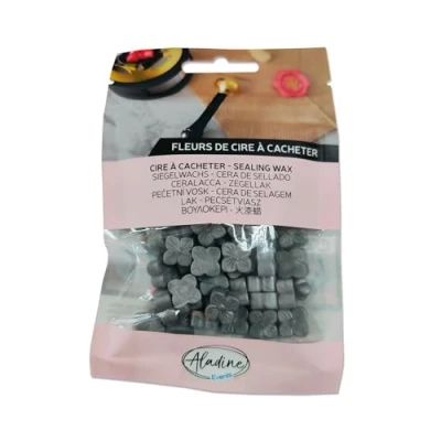 Image de Aladine 60 Perles de Cire à Cacheter Argent Pour Créer Sceau Fleurs Faire Part Mariage, Naissance, Lettres, Courriers, Menus &amp; Cadeaux 72652