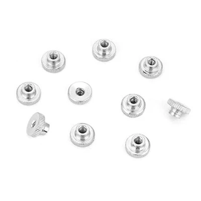 Image de M3 M4 M5 M6 M8 M10 Acier au Carbone Plaquée par Serrent la Poignée Moletée d&#039;Écrou de Pouce avec les Écrous(M3（10pcs）)