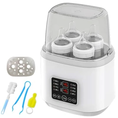 Image de chauffe biberon pour bébé : stérilisateur 8 en 1 biberons, rapide, nourriture et décongélation, sans BPA, avec écran LCD