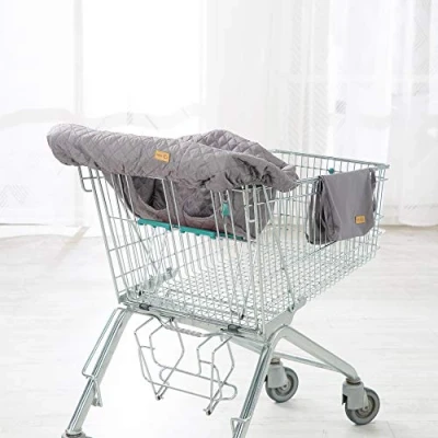 Image de roba Protège Siège Chariot Course Protection Caddie pour Bébé + Sac à Dos de Transport Style Facile Nettoyer Gris