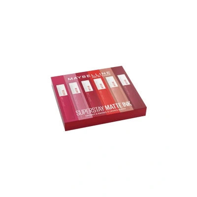Image de Maybelline New York Coffret 6 Rouge À LÈVRES Superstay Matte INK Palette pour les lèvres, Femme, Taille: One Size