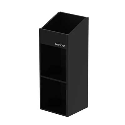 Image de Glorious Record Rack 330 black station vinyle avancée avec une mise en page deux parties, enregistrements de 12 pouces, installation facile quelques étapes simples, noir