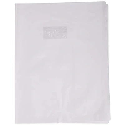Image de Calligraphe 72514AMZC Un Protège Cahier Grain Cuir Blanc 24x32 cm 22/100ème avec Porte Étiquette PVC Opaque