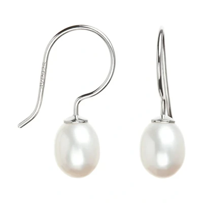 Image de Valero Pearls Boucles d&#039;oreilles pour Femme en 925/ Argent sterling Perle de culture d&#039;eau douce env. 7,0 8,0 mm