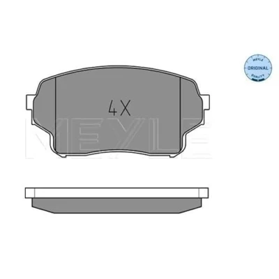Image de MEYLE 025 243 0115/W Jeu de plaquettes frein ORIGINAL Quality Essieu avant contact signal d&#039;usure exclu avec tôle anti bruit