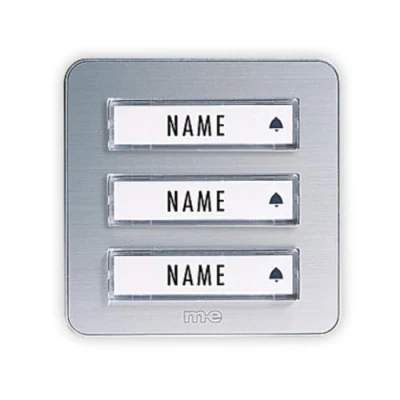 Image de M E MODERN ELECTRONICS Plaque de Sonnette x3 KTA 3 A/S Argent 12 V/1 A