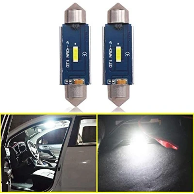 Image de Eseastar 42MM Festoon C5W LED Ampoule Blanc 6000K 569 578 212 2 2112 2122 214 pour Lampe de Lecture Dôme Intérieur Voiture,Paquet