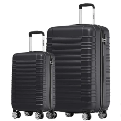 Image de TRVLMORE Lot de 2 Valise Rigide Set Vanity à Main et Grande Valises Rigides 4 roulettes Soldes Ensemble Legere Noir