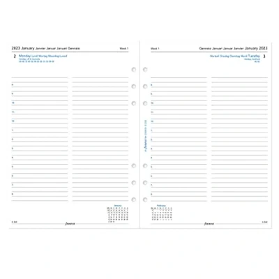 Image de Filofax Jour par page multilingue A5 2023