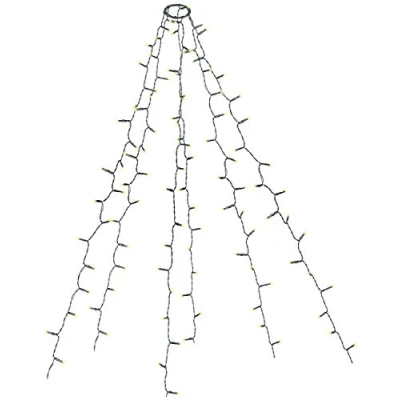 Image de Guirlande lumineuse 6 fils / 180 LED effet cascade pour sapin de Noël [Lunartec]