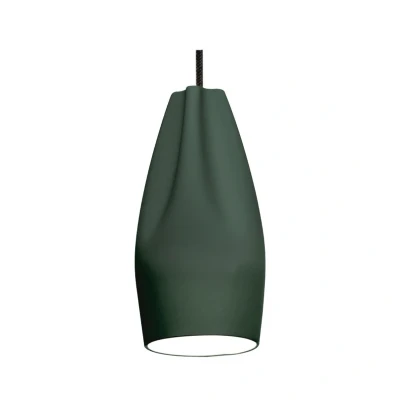Image de Marset Pleat Box 13 Suspension E27 Sombre Vert/Blanc