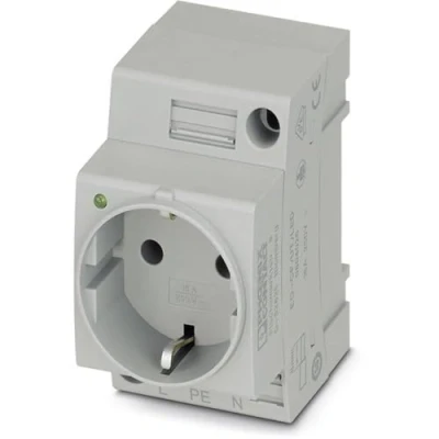 Image de Prise modulaire Phoenix Contact EO CF/UT/LED 804026 gris 2P+T Electrique 45 mm x 60