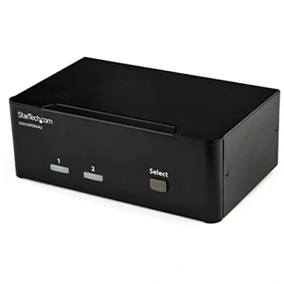 Image de StarTech.com Switch KVM DisplayPort double affichage à 2 ports 4K 60 Hz (SV231DPDDUA2)