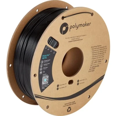 Image de Polymaker PB01014 PolyLite Filament PETG résiste à la chaleur, résistance élevée traction 2.85 mm 1000 g noir 1 pc