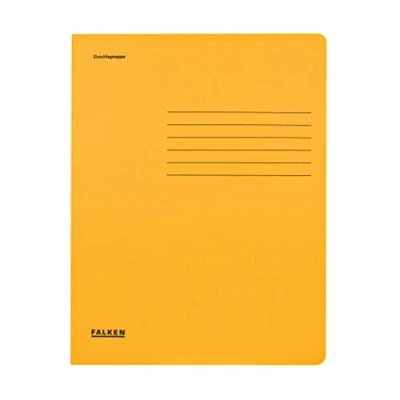 Image de Falken Réf. 80001381001F Carton de 25 chemises à rabats carte recyclée A4 Jaune