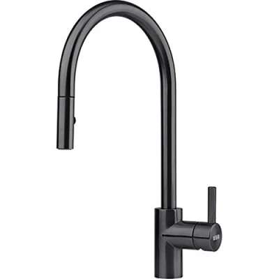 Image de FRANKE 115.0613.671 EOS Neo Pull Out Spray Robinet de lavabo, Acier Inoxydable Noir