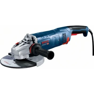 Image de Bosch Professional Meuleuse d&#039;angle GWS 24 230 PZ (2 400 watts, poignée supplémentaire anti vibrations incl., bride de fixation, écrou serrage, capot protection, clé à ergots, carton) Bleu