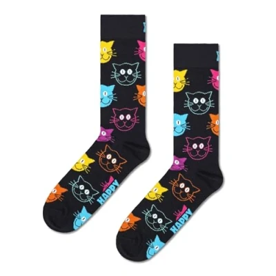 Image de Happy Socks CAT SOCK Unisex Chaussettes, Taille: 41 46, Black multi