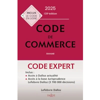 Image de Code Dalloz Expert. de commerce 2025. 120e éd.