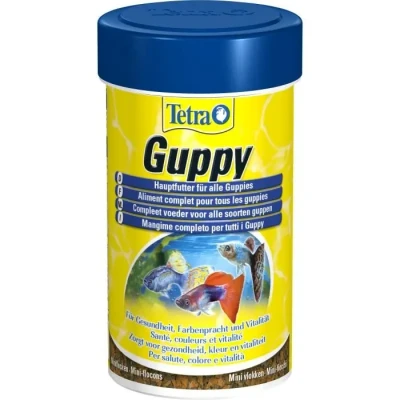 Image de TETRA Guppy Mini Flakes Aliment Pour Poissons Complet En Flocons Guppys et Vivipares 100 Ml