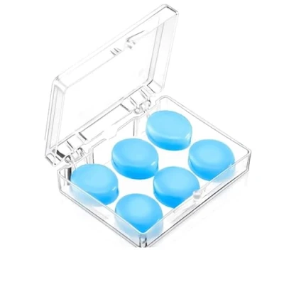 Image de Bouchon d&#039;Oreille,3 Paires D&#039;oreille en Silicone Réutilisables Antibruit Bouchons d&#039;Oreilles Bloquant le Son avec Étui Boule Quies Souples pour Dormir Natation