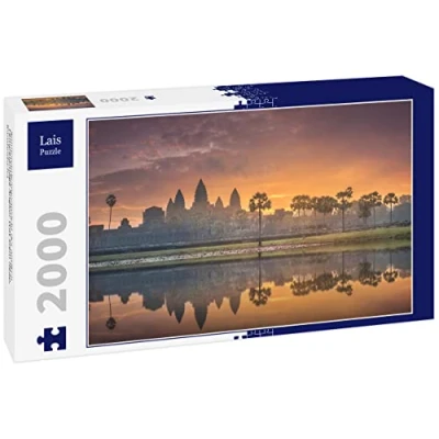 Image de Lais Puzzle Vue du Lever Soleil de l&#039;ancien Temple Angkor Wat SIEM Reap, Cambodge 2000 pièces