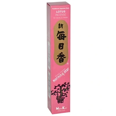 Image de Lotus Morning Star Nippon Kodo Kit d&#039;encens Japonais de qualité avec 50 bâtons et un support