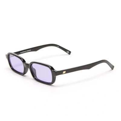 Image de Le Specs PILFERER TOFFEE TORT Lunettes de soleil pour femmes Forme rectangulaire avec haute protection UV LSP2352103, Encre violet/noir