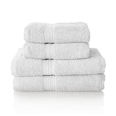 Image de Glart Lot de serviettes éponge qualité supérieure,coloris : blanc, 2 bain 70 x 140 cm et toilette 50 100