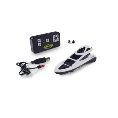 Image de Carson 500108057 Nano Racer Yacht 2,4 GHz Bateau télécommandé, RC, télécommandé pour Enfants et Adultes, radiocommande Incluse, Blanc