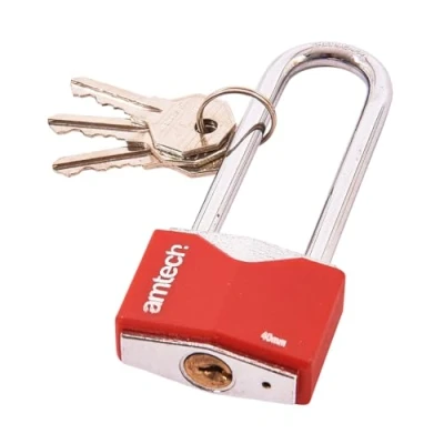 Image de Am Tech Quality Cadenas d&#039;extérieur ultra résistant Construction rhombique en fer chromé Corps 40 mm Anse longue