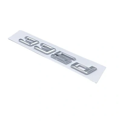 Image de Police 316d 318d 320d 325d 328d 330d 335d GT ABS Chiffres Lettres emblème Compatible for BMW série 3 E90 E46 F30 Autocollant de Logo Coffre Voiture (Color : Silver 335d)